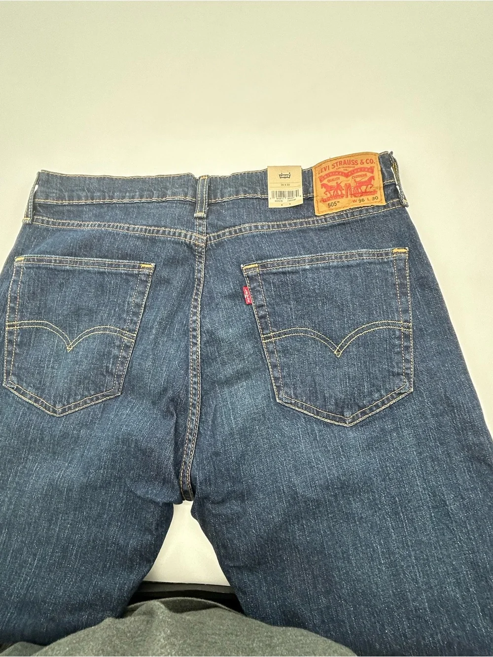 Levi’s 505 Regular Fit Straight Leg Jeans With A Classic Dark Wash
